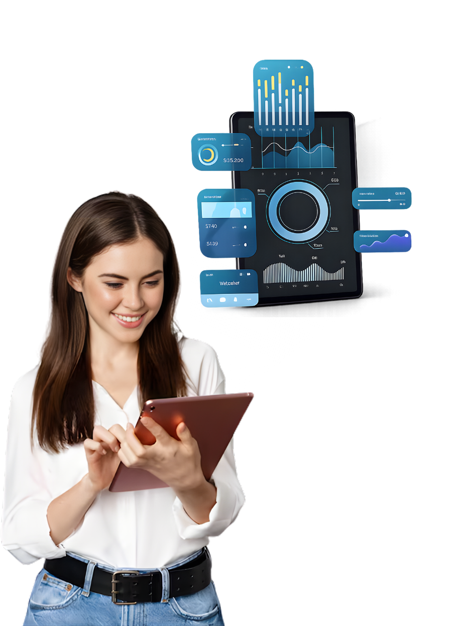 Cliente usando la plataforma de crédito de InnovateTech